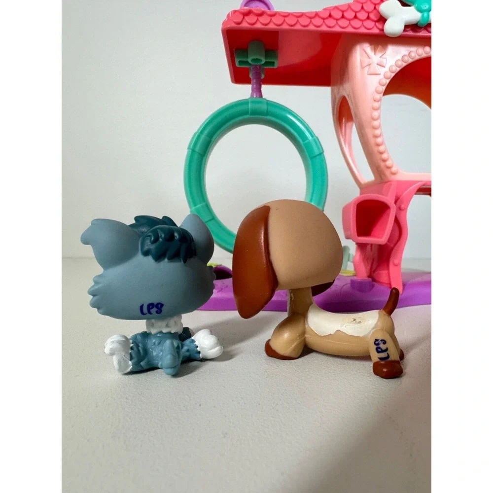 Littlest Pet Shop LPS Playful Puppy House Dachshund 2035 Husky 2036 Complete Set